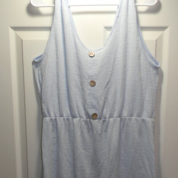 Kreative Content Blue Stripe Jumpsuit Jumper Dress Cover-up Soft 2X/1X NWT - Picture 8 of 10